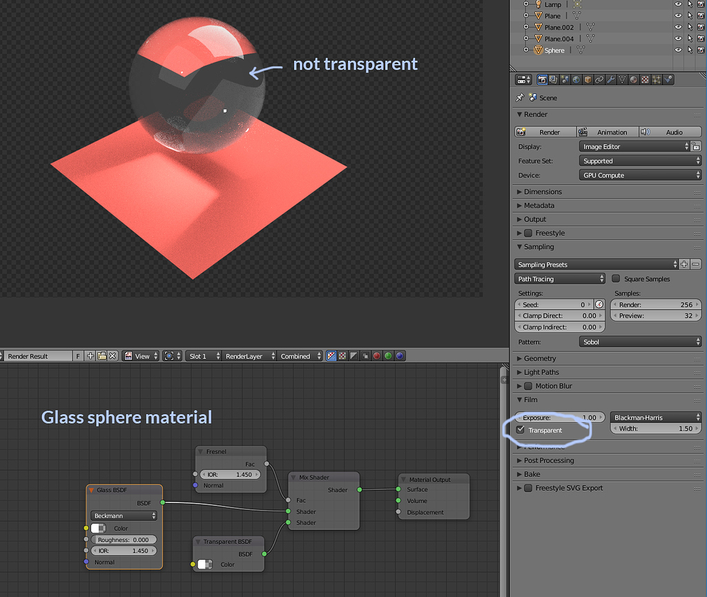 How to import a transparent (glass) from Blender? - Building