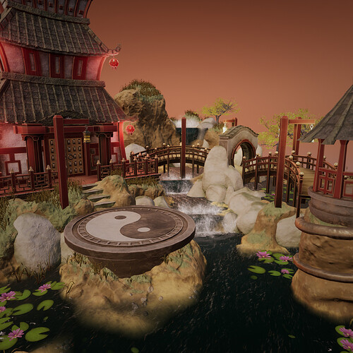 Blender 3  Unreal Engine 5  Oriental Imperial 3D Environment  Game Design HighRes4