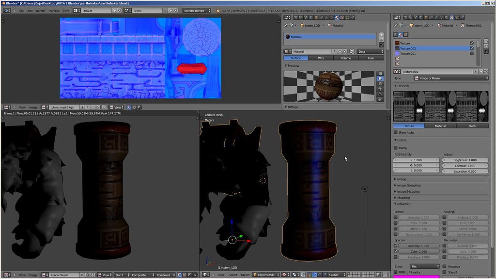 Glsl Code Game Engine Layout GLSL in Viewport Issue / Red Channel to Affect Specularity - Game ...