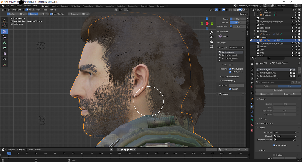 Joining mesh with hair particles - Particles and Physics Simulations ...
