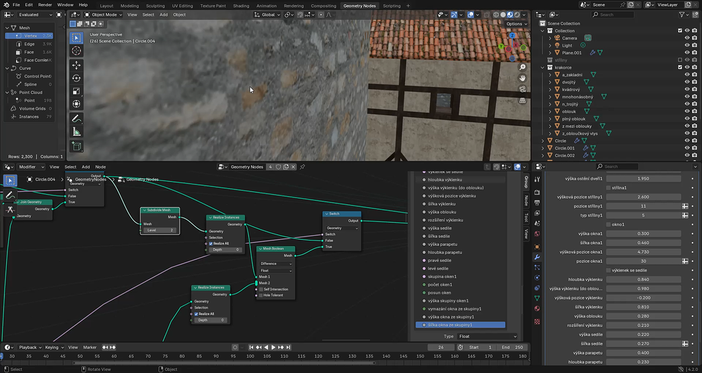 Geometry nodes: boolean difference penetration of object - Modeling ...
