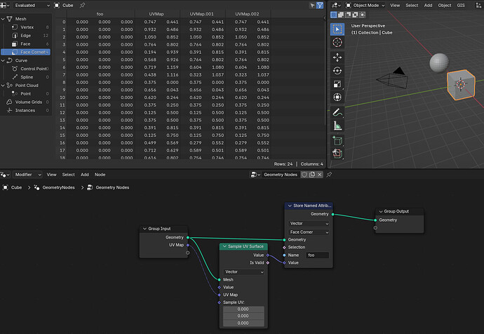 How to get the UV of a face corner for a given UV map in Geometry Nodes ...