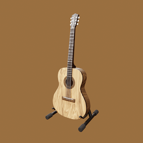 Guitar with stand square