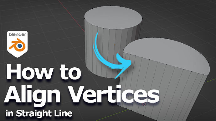 How to align vertices in Straignt Line in Blender YT