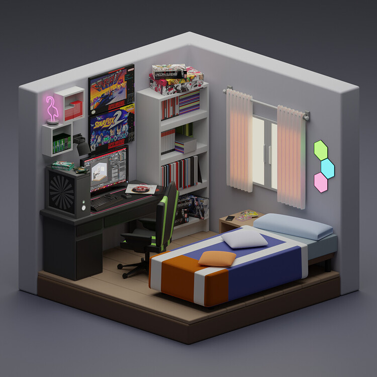 Low-poly Bedroom - Finished Projects - Blender Artists Community