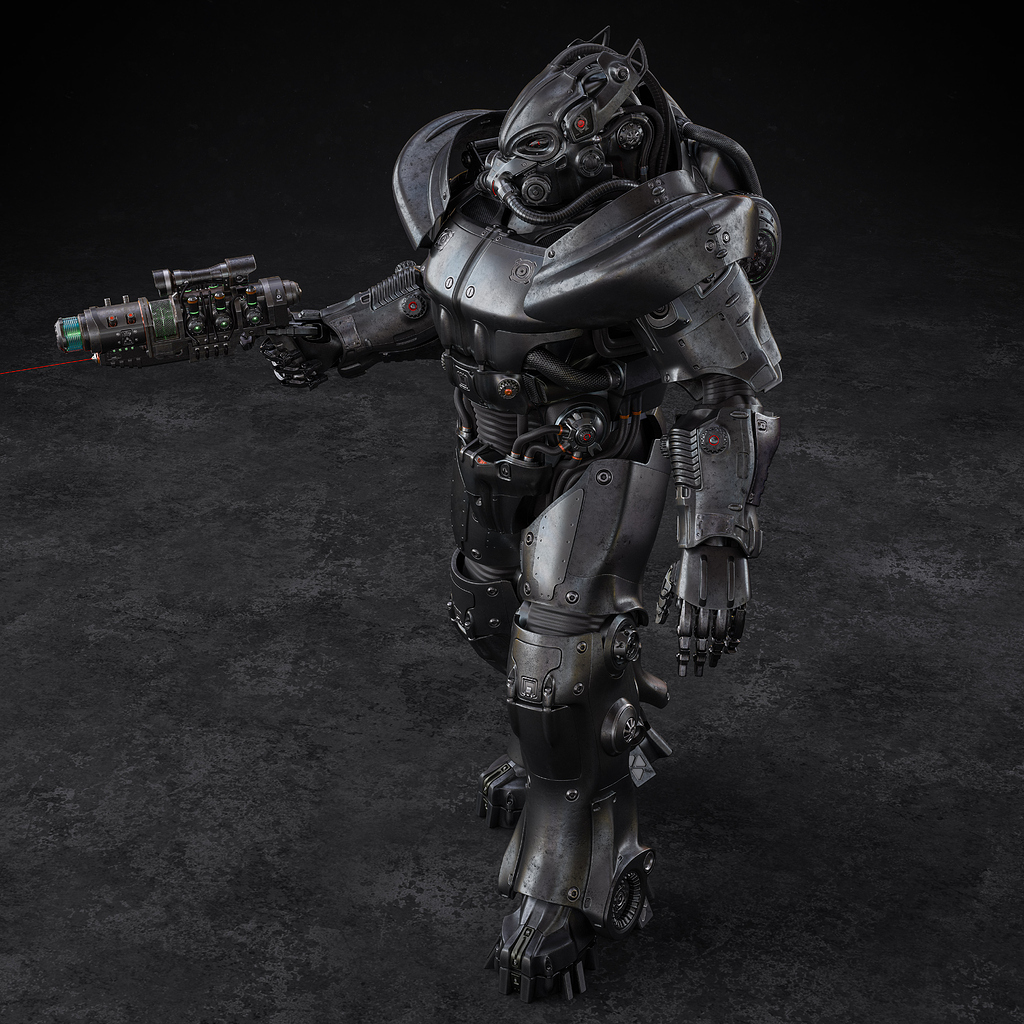 Fallout 4 Power Armor X 01tesla Prototype Finished Projects Blender Artists Community