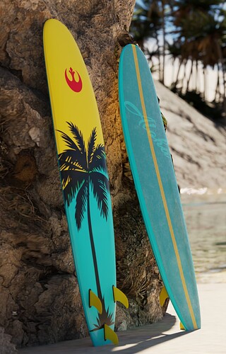 Surfboard-beach