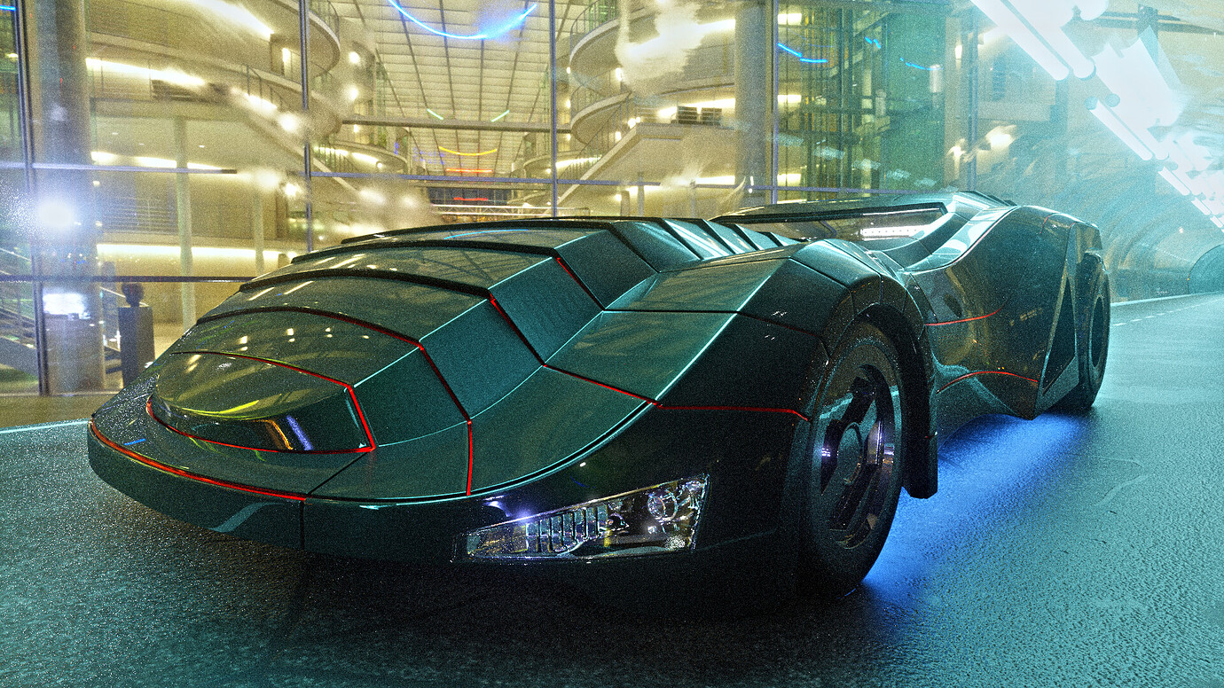 Batmobile in a futuristic tunnel - Finished Projects - Blender Artists ...