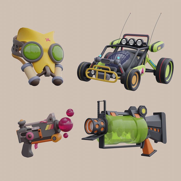 Stylized game assets - Finished Projects - Blender Artists Community