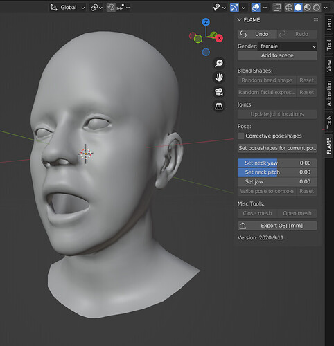 Free FLAME Face expression addon - trained on 33k+ headscan dataset ...