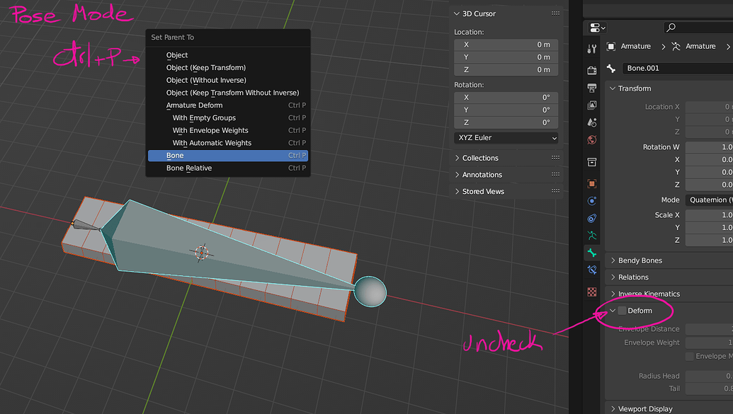 How to prevent a bone from deforming the mesh - Animation and Rigging ...