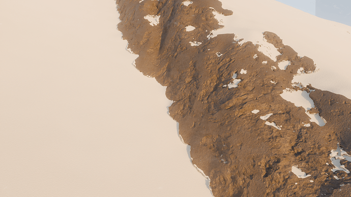 snow displacement around rock (sexy warning)