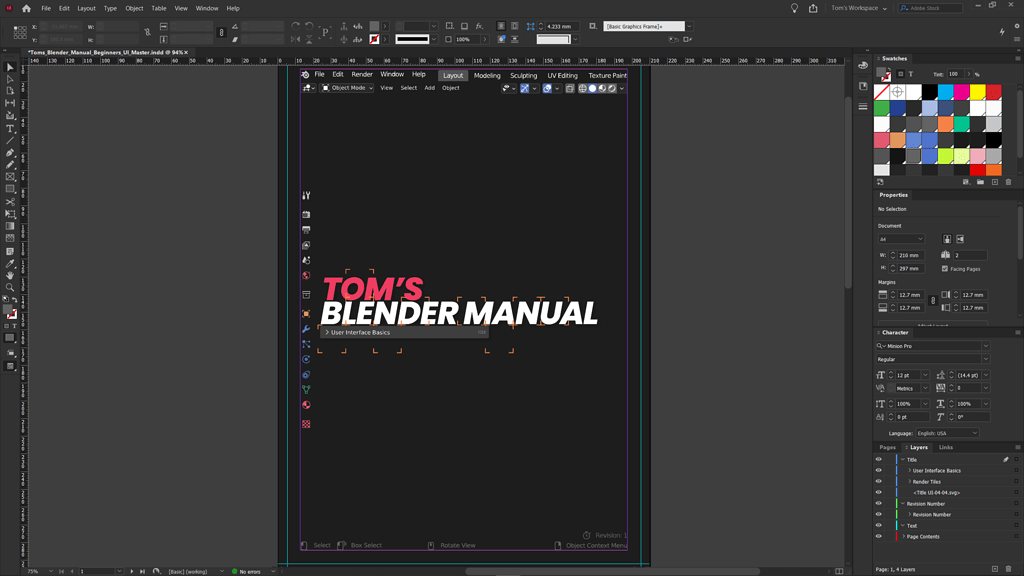 My Blender Manual: User Interface Basics Development Patreon - Basics ...