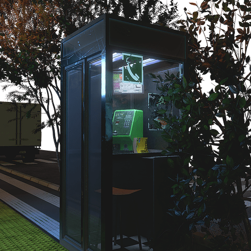 Japanese Phone Booth#5 Composited
