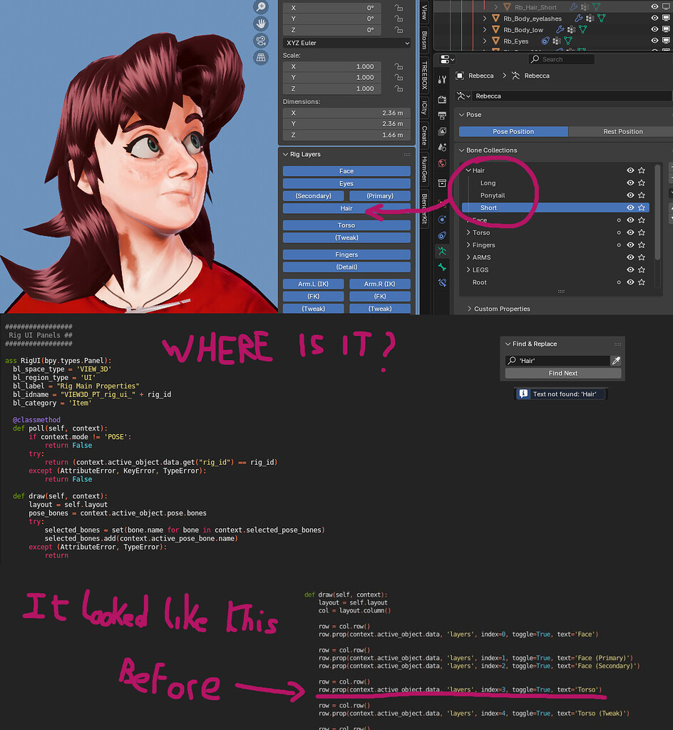 Editing RIGIFY Rig Layers Panels in Script editor impossible in Blender ...