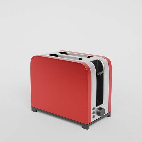 Simple toaster product visualization finished projects blender