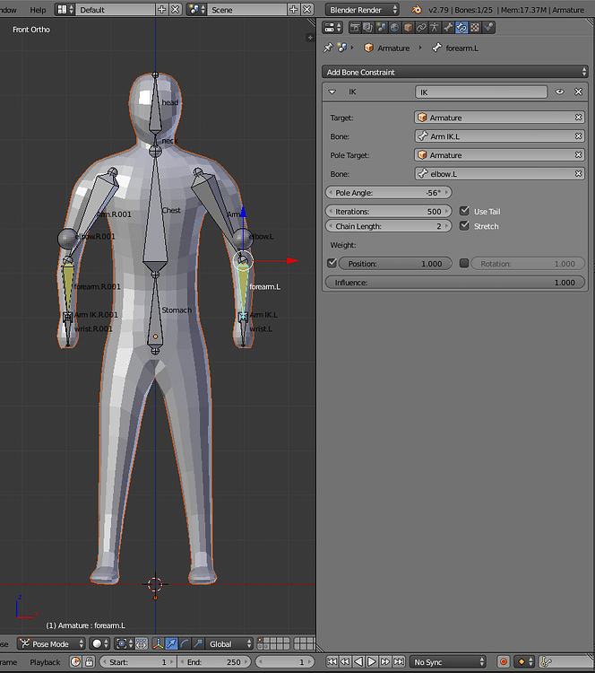 Arm bending the wrong direction in pose mode - Animation and Rigging ...