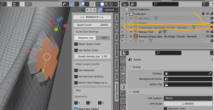 Retopo Quad Remesh Model Hidden? - Modeling - Blender Artists Community