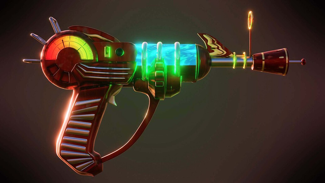 RayGun Call Of Duty Black Ops Zombies Lowpoly 3D model Finished