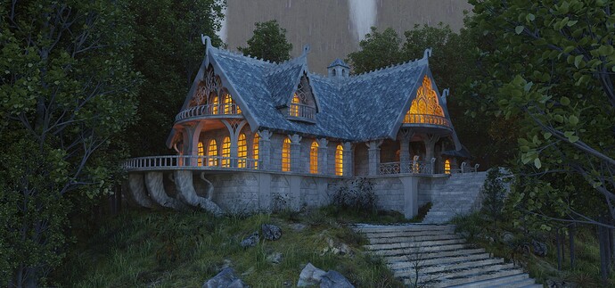A House in Rivendell Night