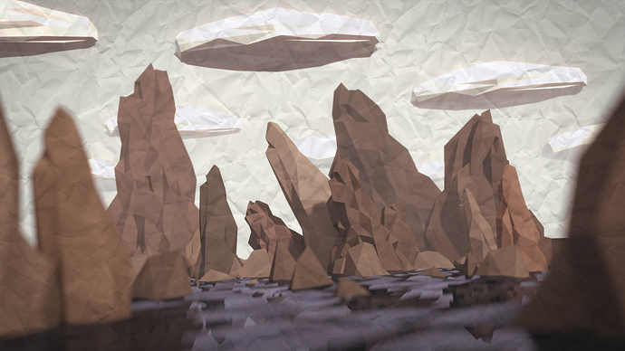 Low poly Rocky Scene - Finished Projects - Blender Artists Community
