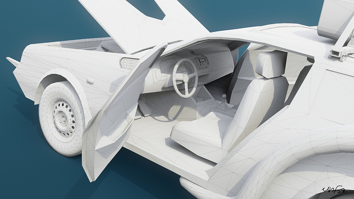 Car 03 wireframe