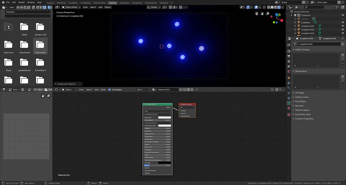 Trouble with creating translucent glowing spheres - Materials and ...