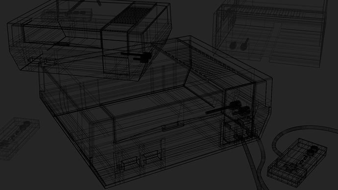 NES Console Wireframe