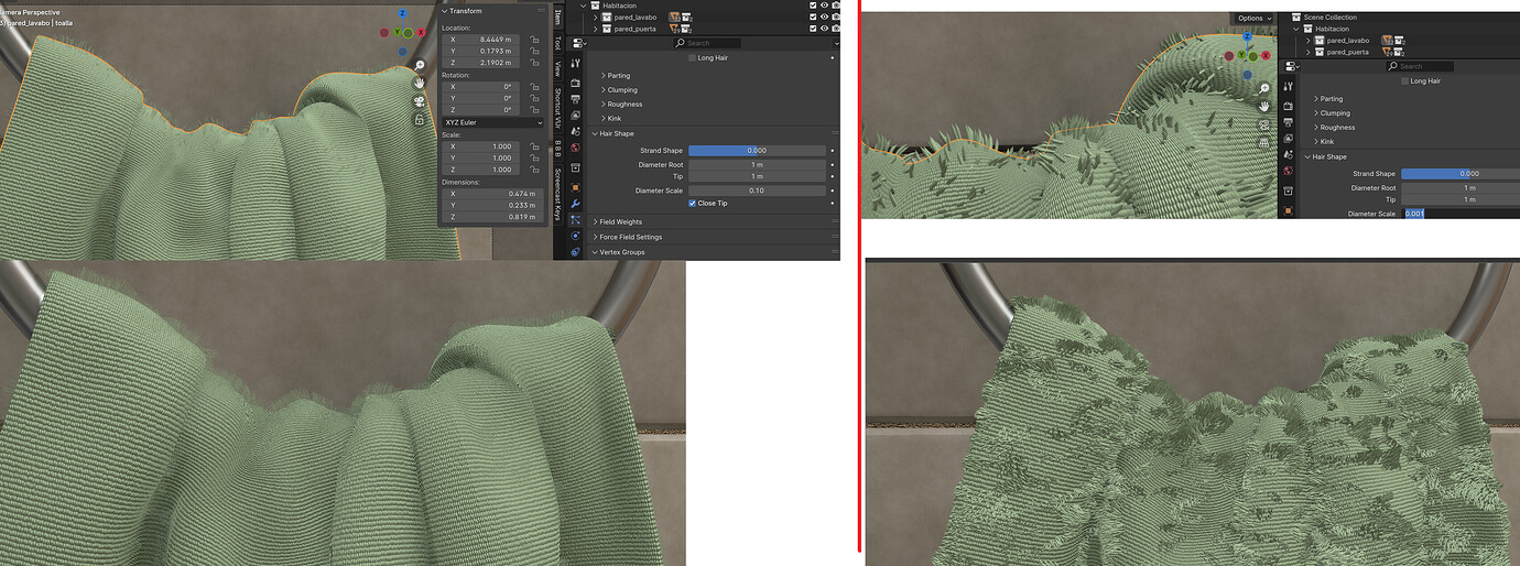 Hair thickness EEVEE - Particles and Physics Simulations - Blender ...