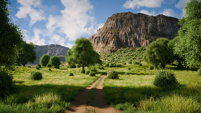 Procedural Grassy Landscape - Finished Projects - Blender Artists Community