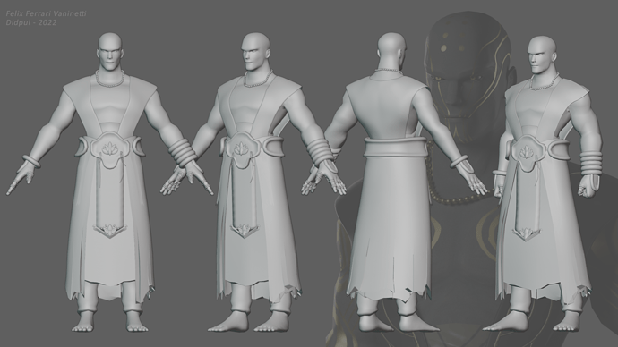 Earth Genasi Monk - Finished Projects - Blender Artists Community