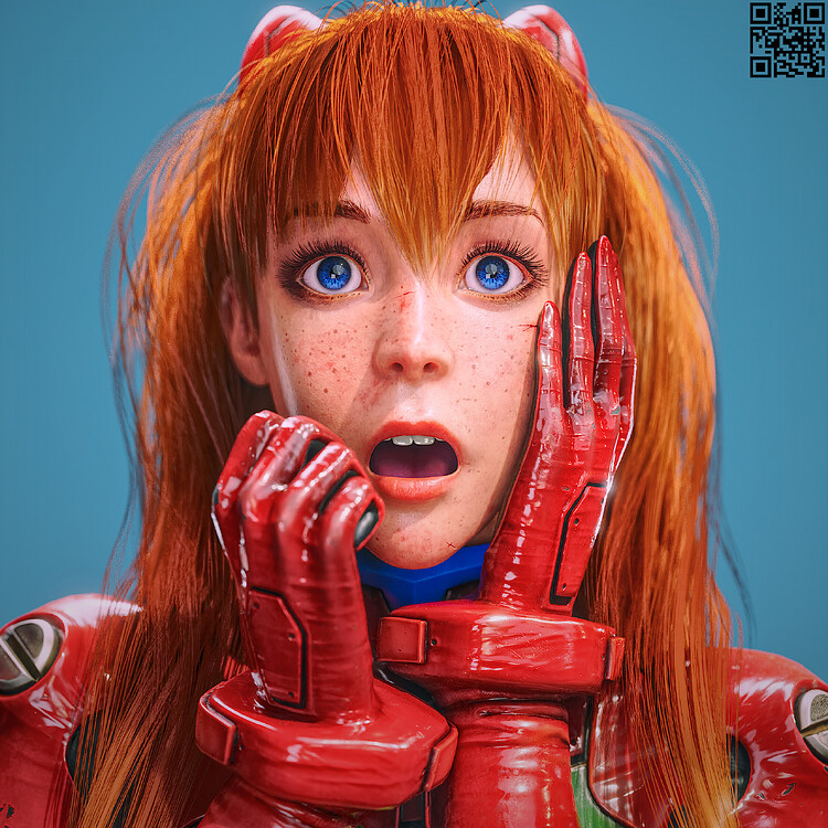 Asuka Langley Soryu - Finished Projects - Blender Artists Community