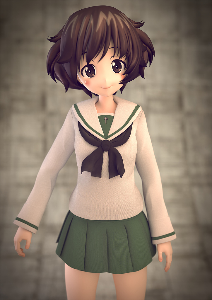 Akiyama Yukari Finished Projects Blender Artists Community