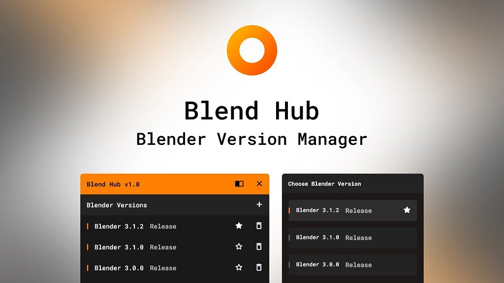 Blend Hub - Blender Versions Manager - Released Scripts and Themes ...