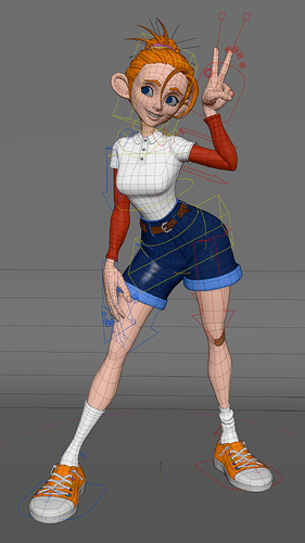 Wireframe and rig