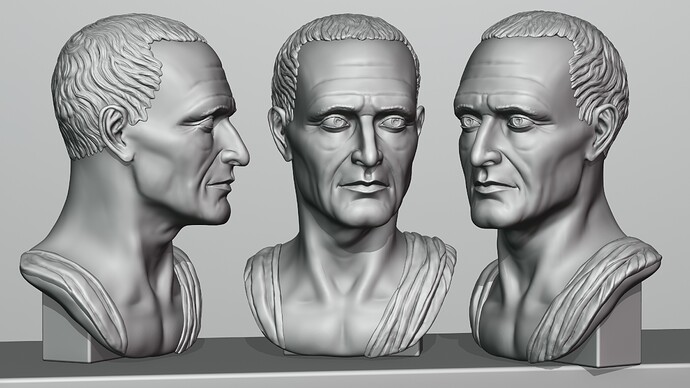 Roman Bust Statue Sculpt 9