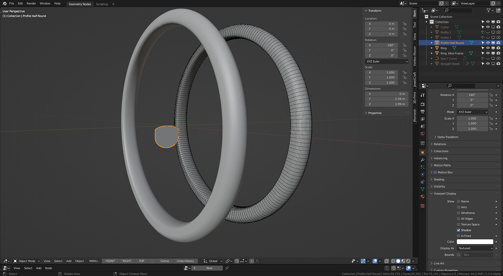 Geometry Node + Python Scripted Ring - Works in Progress - Blender ...