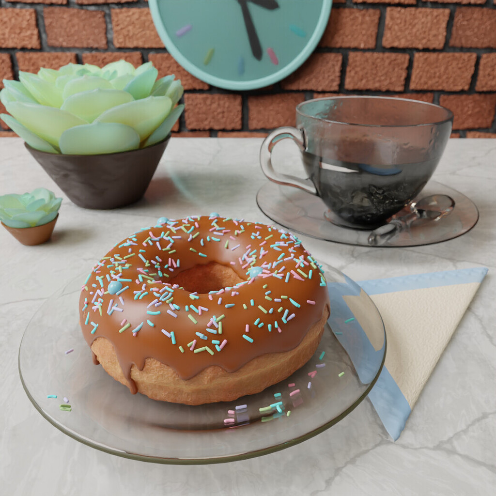 blender donut tutorial blender low poly