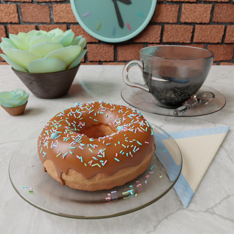 donut particles blender guru
