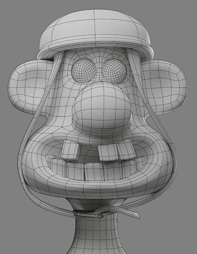 Solider Wallace_v02_wireframe_clay
