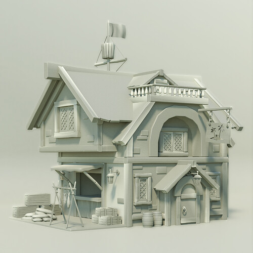 pirate house_clayrender