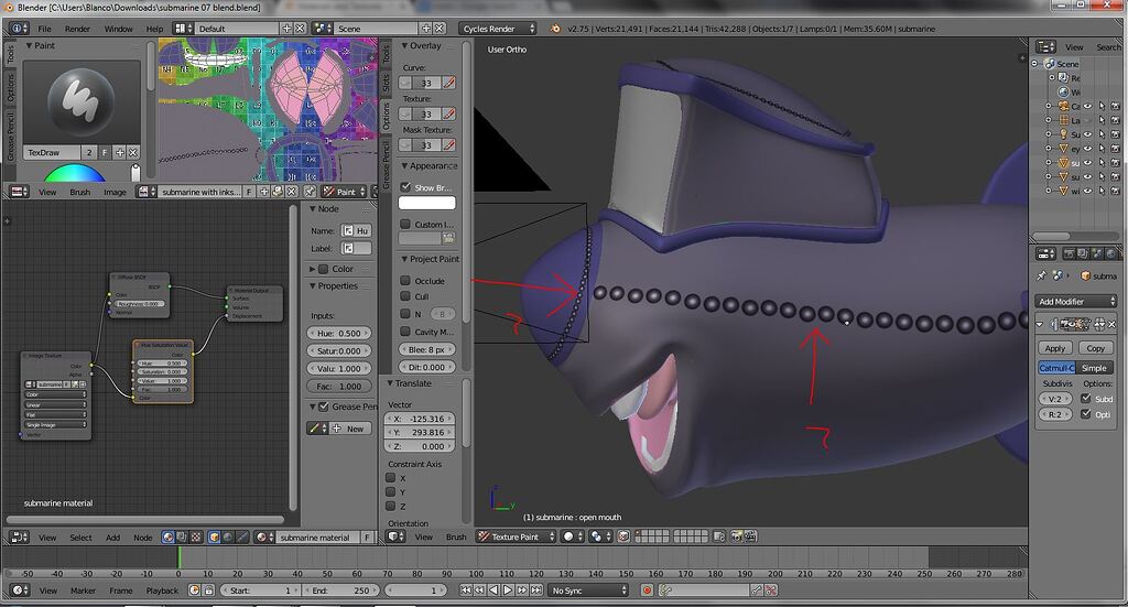 Displacement of rivets doesn't show depth - Materials and Textures ...