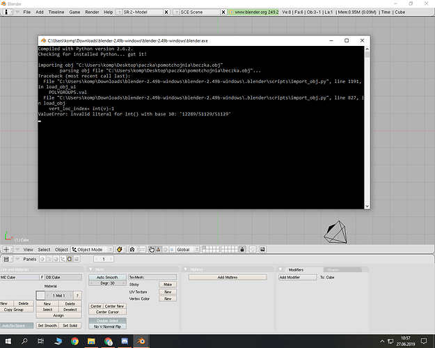 import obj python script error - Materials and Textures - Blender ...