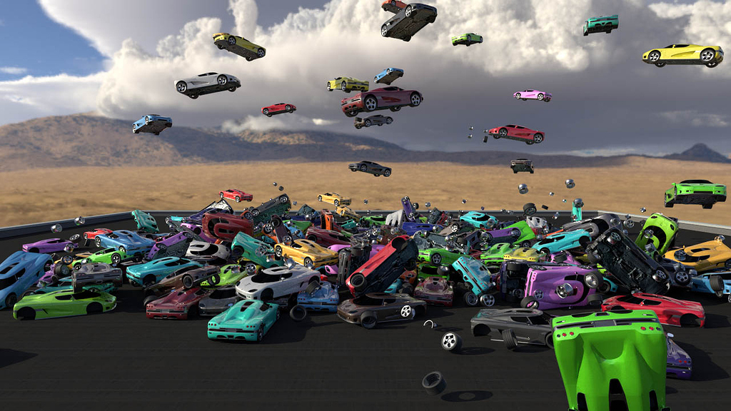 1,000 Cars Falling from Sky - Works in Progress - Blender Artists Community