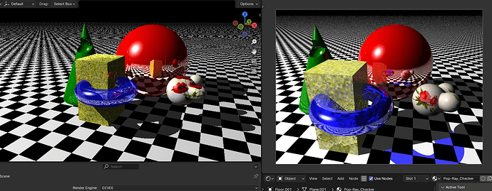 POV-Ray and POP-Ray Comparison
