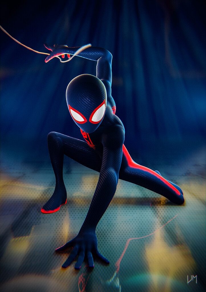 The Marvel Miles Morales Across the Spider Verse Pattern 3D