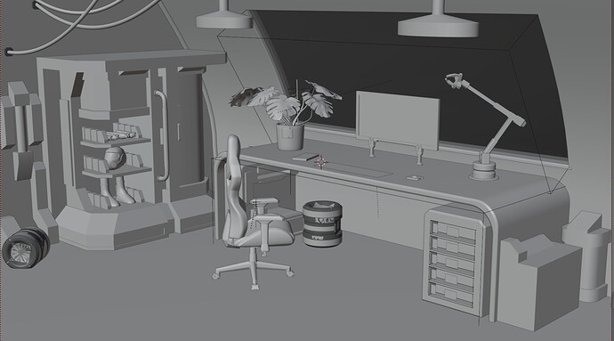 2022-12-03 Collab - Office Supplies - Scifi Office - viewport