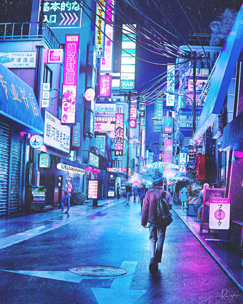 Cyberpunk/Japanese Street - Finished Projects - Blender Artists Community