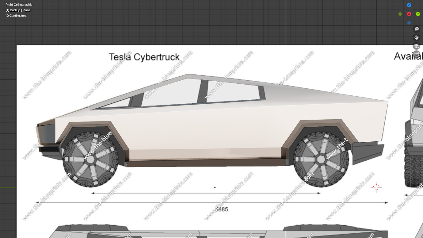 Tesla cyber truck чертежи