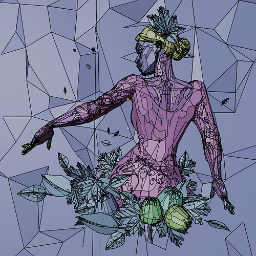 keki, autumn with quinces, wireframe_L
